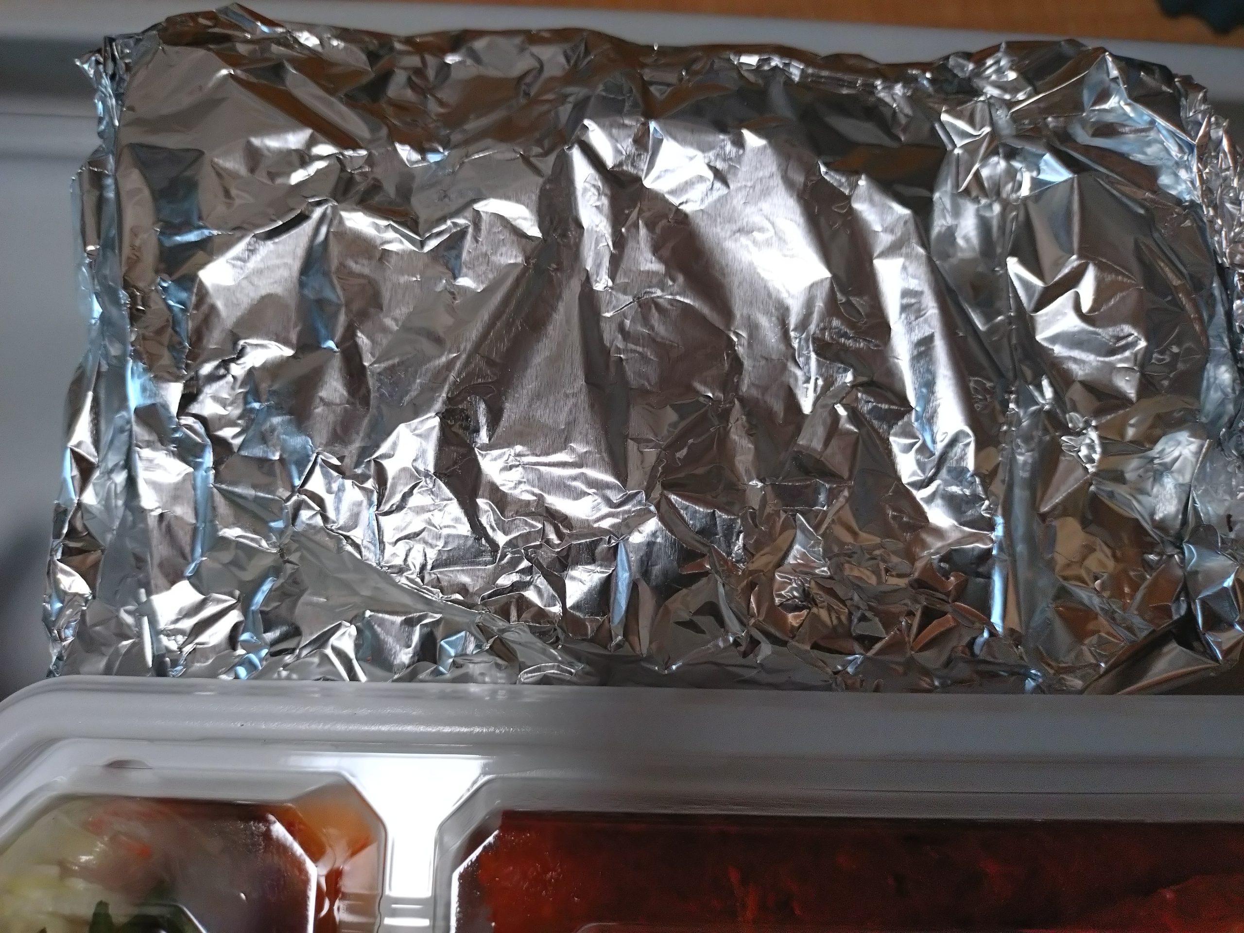 アルミに包まれたナン アルミに包まれたナン