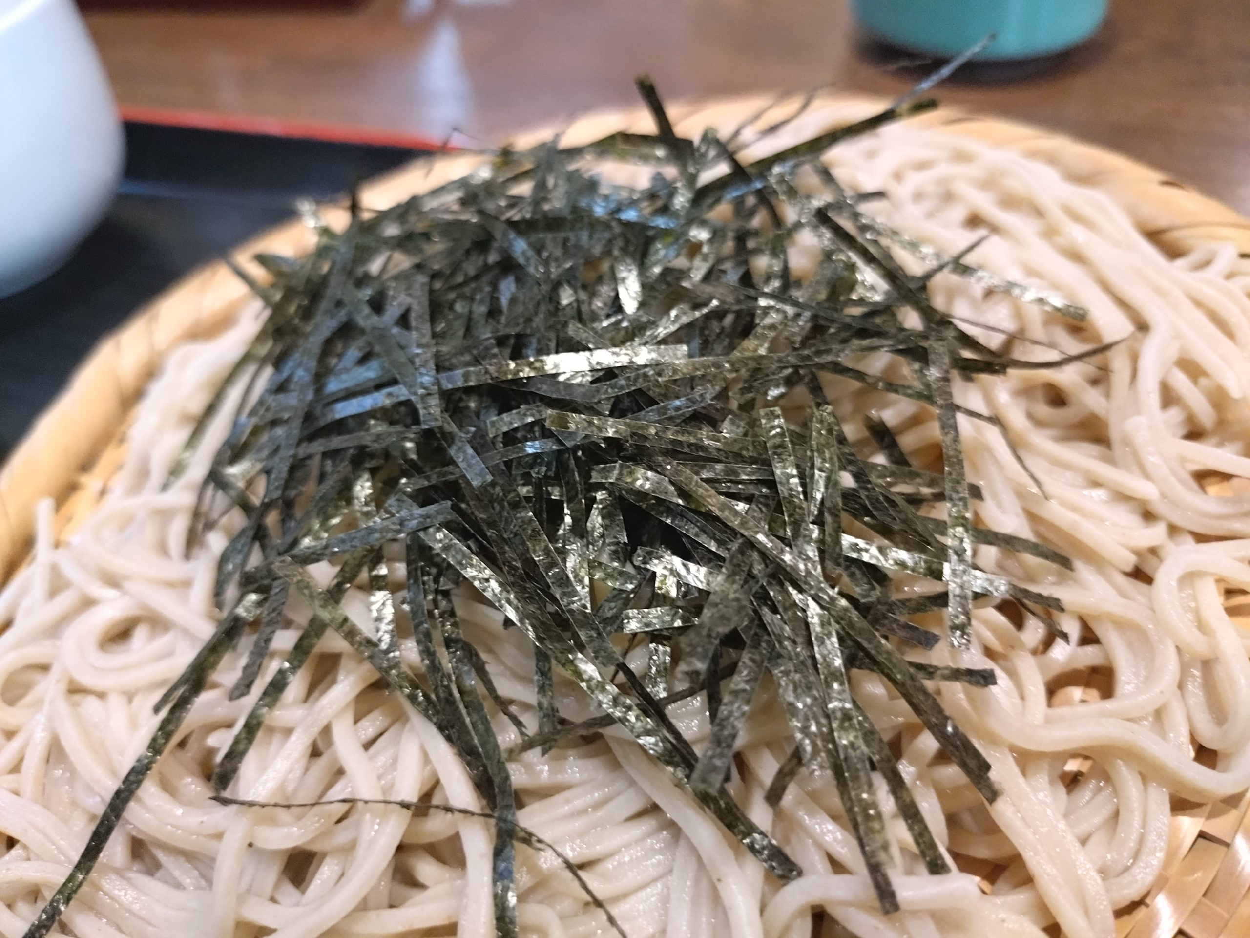 ざるそばのアップ