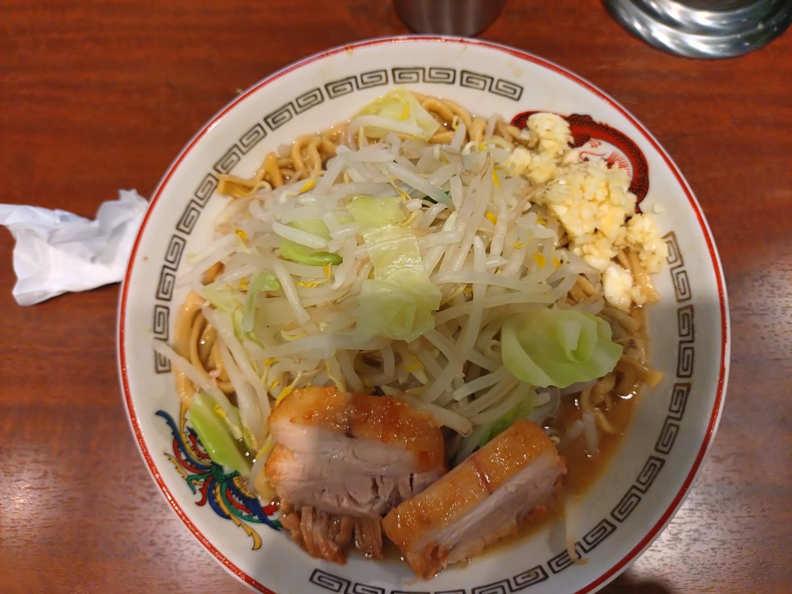 豚山 小ラーメン 上から