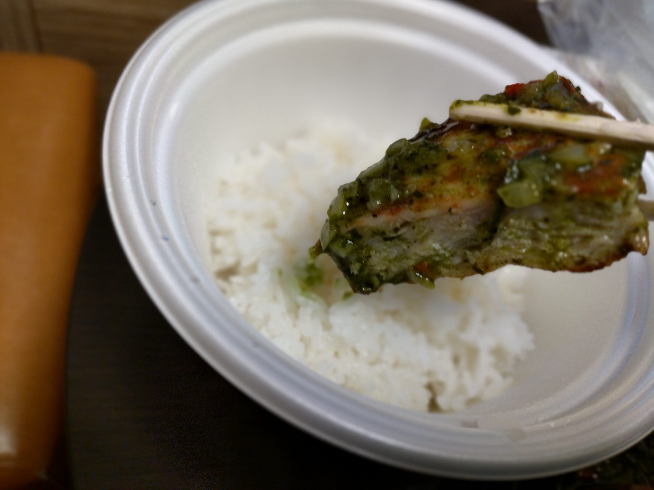 厚切りポークの断面アップ