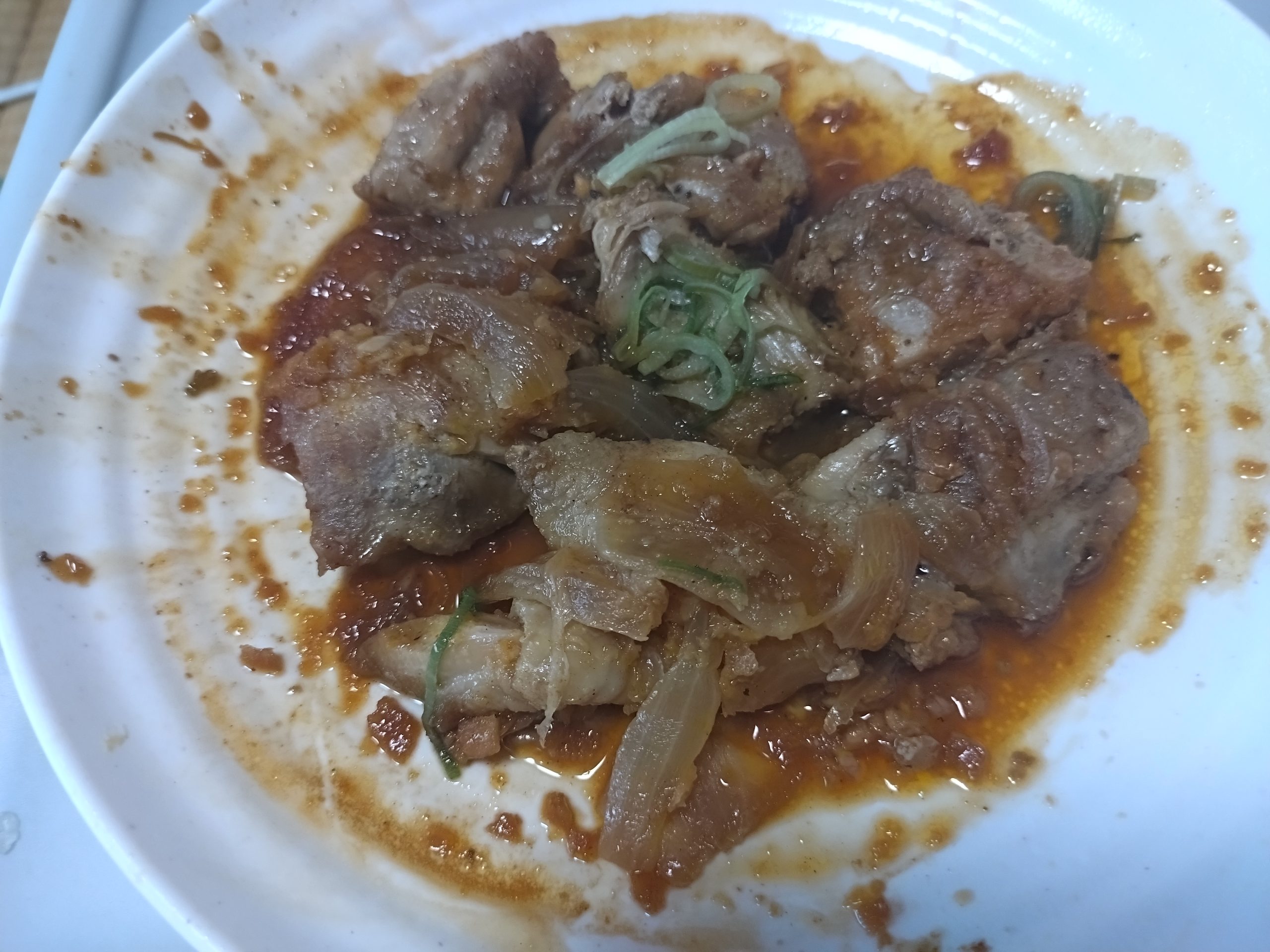 レンチン後の状態 レンチン後の状態 タレが戻った様子