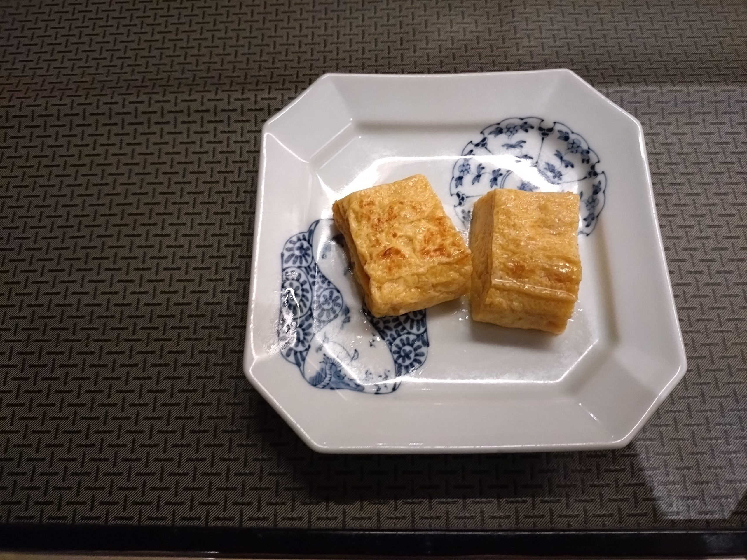 小松館好風亭 朝食の卵焼き実演 その場で焼いてくれる甘い卵焼き