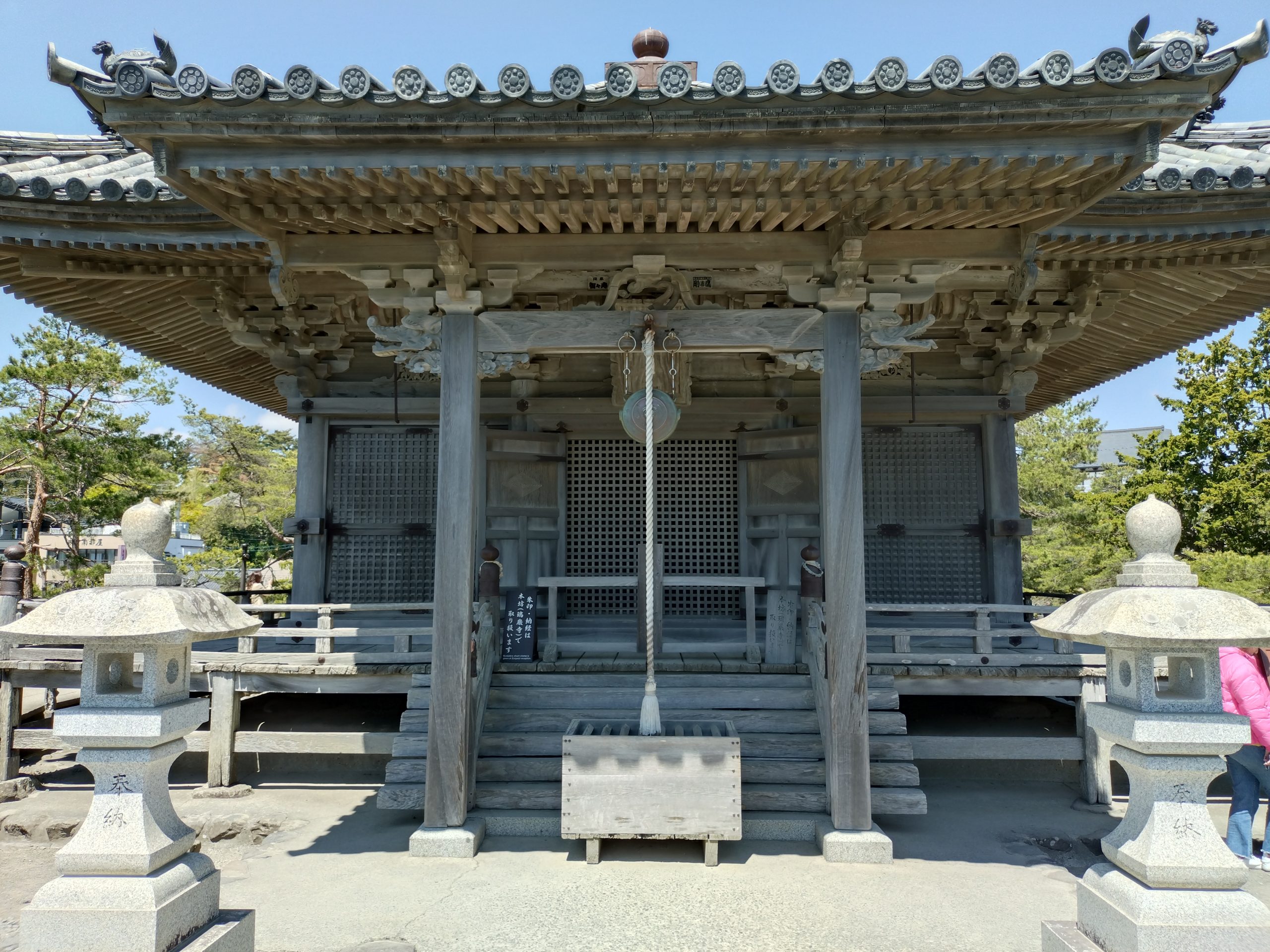 松島 五大堂 橋と海の景観 松島 五大堂 全景 橋と海に囲まれたお堂
