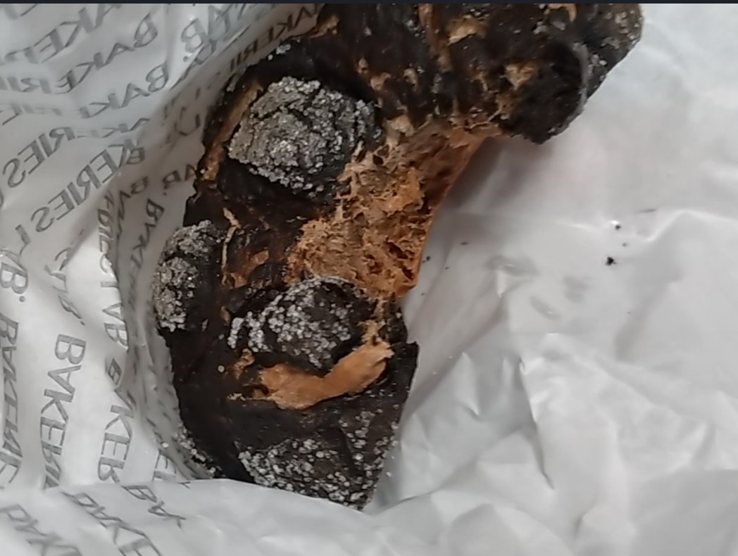 ショコラメロンパンの断面
