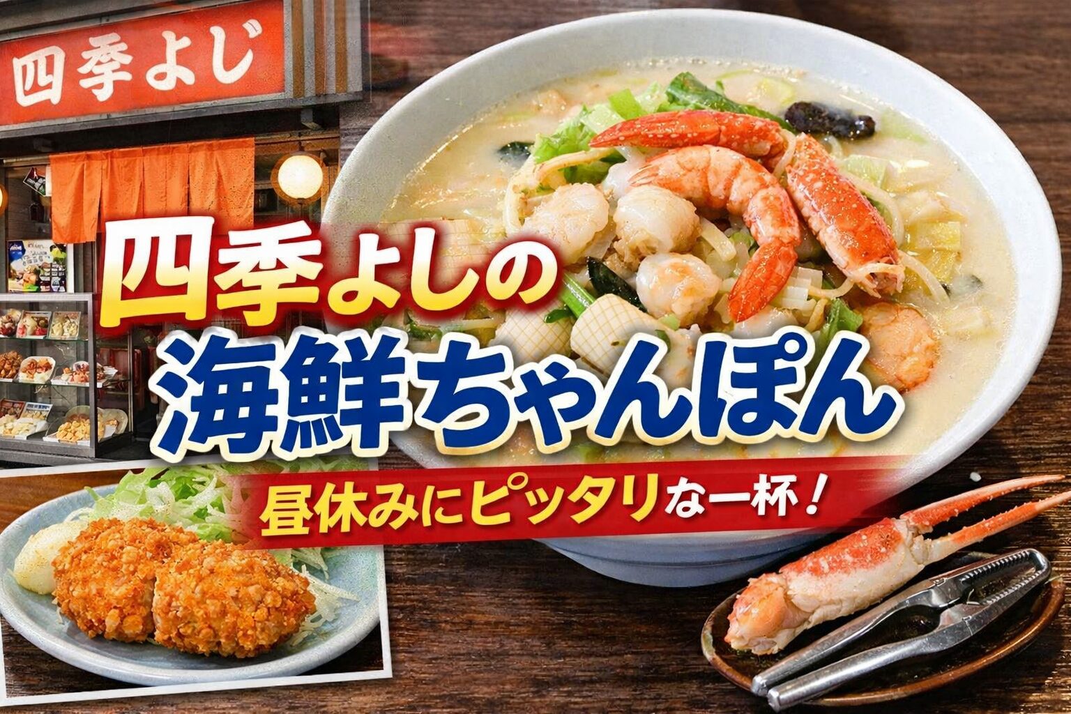 本八幡の定食屋「四季よし」で食べた海鮮ちゃんぽんのサムネイル画像
