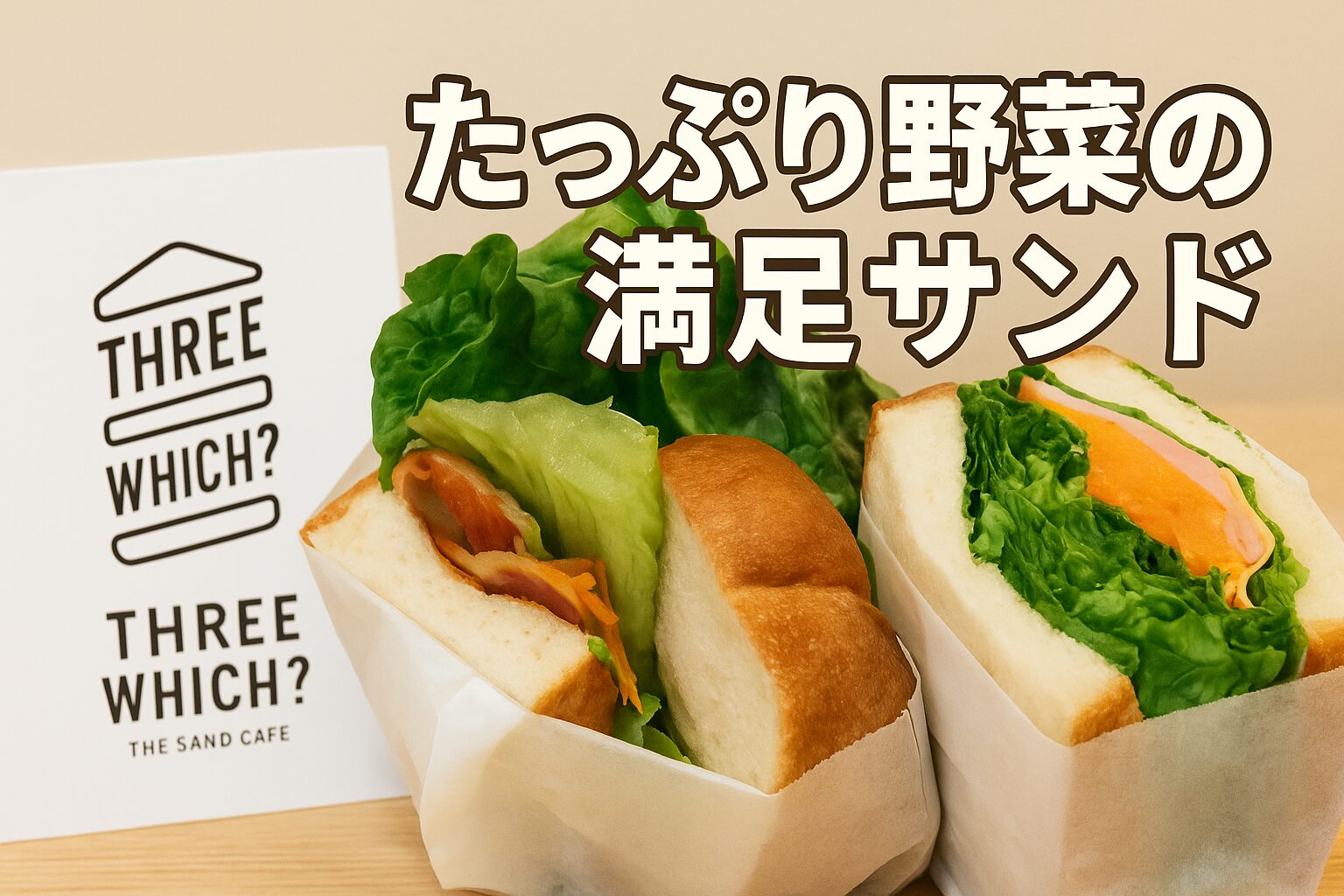三度Which?のBLTサンドと野菜ハムチーズサンド。たっぷり野菜が詰まったボリューム感のあるサンドイッチ